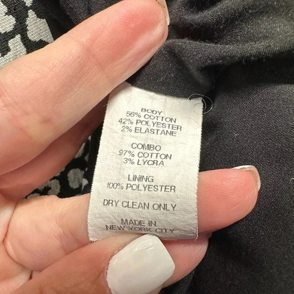 Hunter Bell Casper Black & White Button Closure Blazer Jacket Size 8 Medium M - Picture 8 of 11